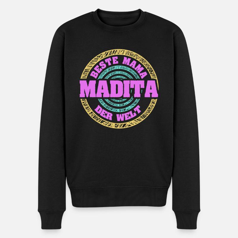 Mutter Madita - Männer Premium Bio Pullover - Schwarz