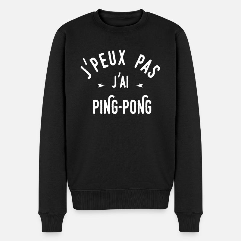 j'peux pas j'ai ping pong - Pull Premium bio Homme - noir