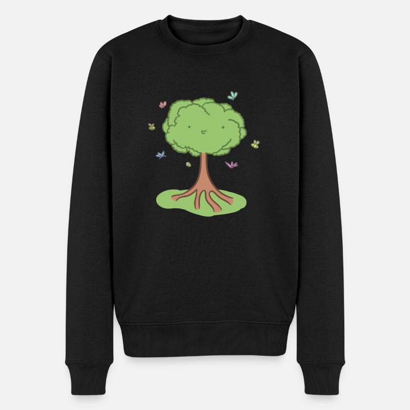 Süßer Baum - Männer Premium Bio Pullover - Schwarz