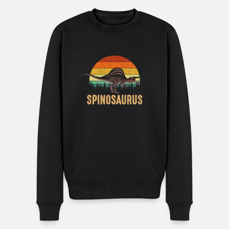 Spinosaurus rétro, Spinosaurus - Pull Premium bio Homme - noir