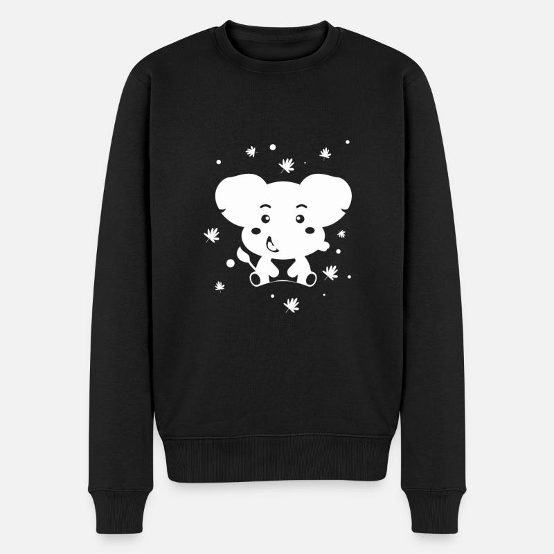 kleiner Elefant - Zootiere - Tierfreund - Männer Premium Bio Pullover - Schwarz