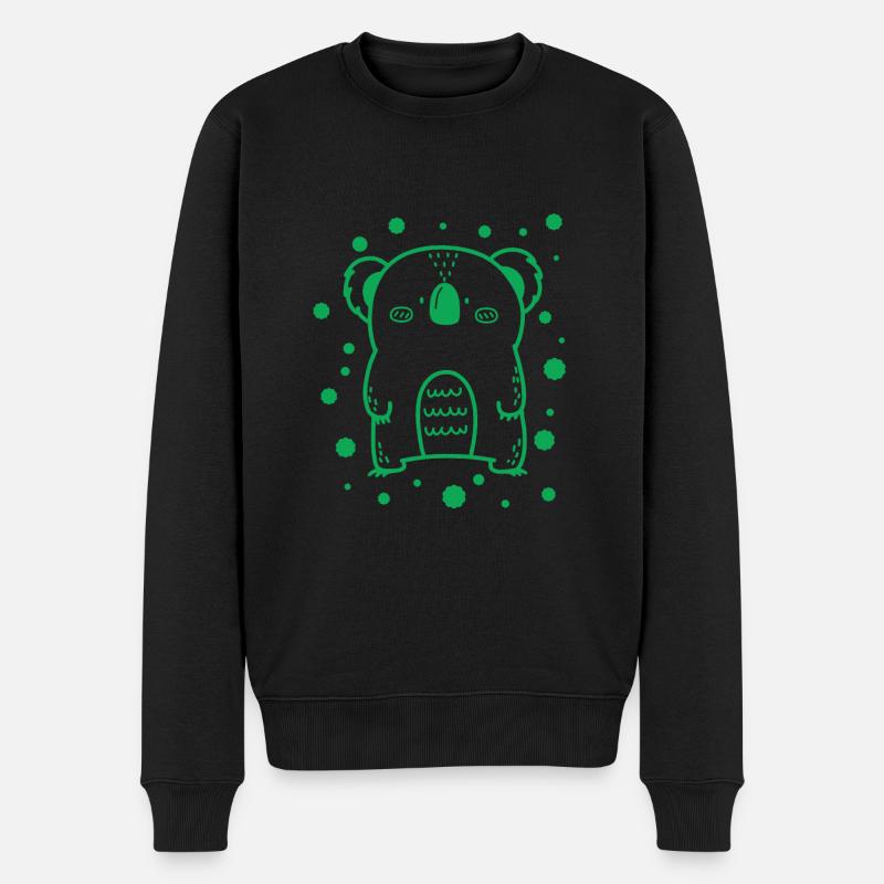 süßer kleiner Panda - Männer Premium Bio Pullover - Schwarz