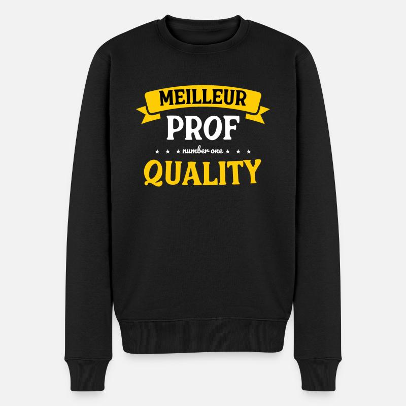 Bester Lehrer - Männer Premium Bio Pullover - Schwarz