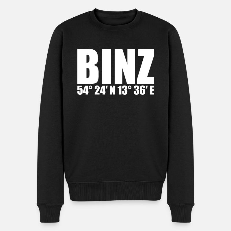 Binz Coordinates - Men's Premium Organic Jumper - black