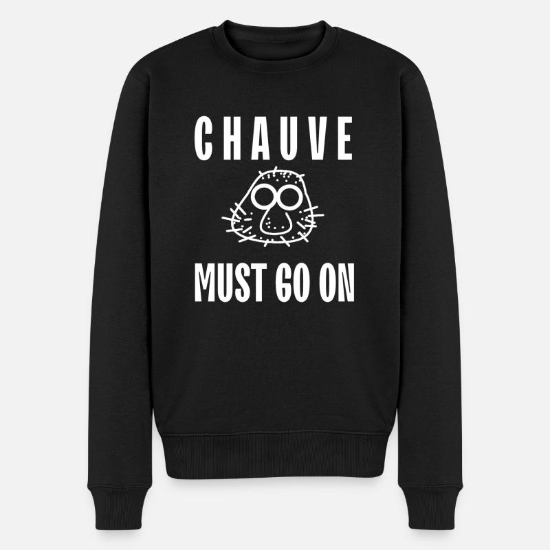 chauve must go on - Pull Premium bio Homme - noir
