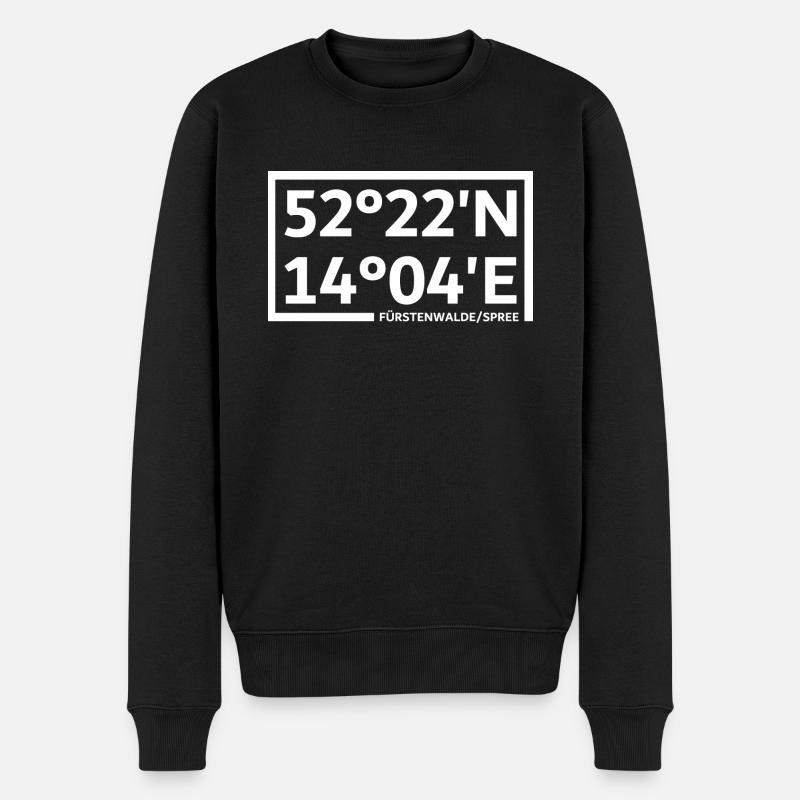 Coordonnées Fürstenwalde/Spree - Pull Premium bio Homme - noir