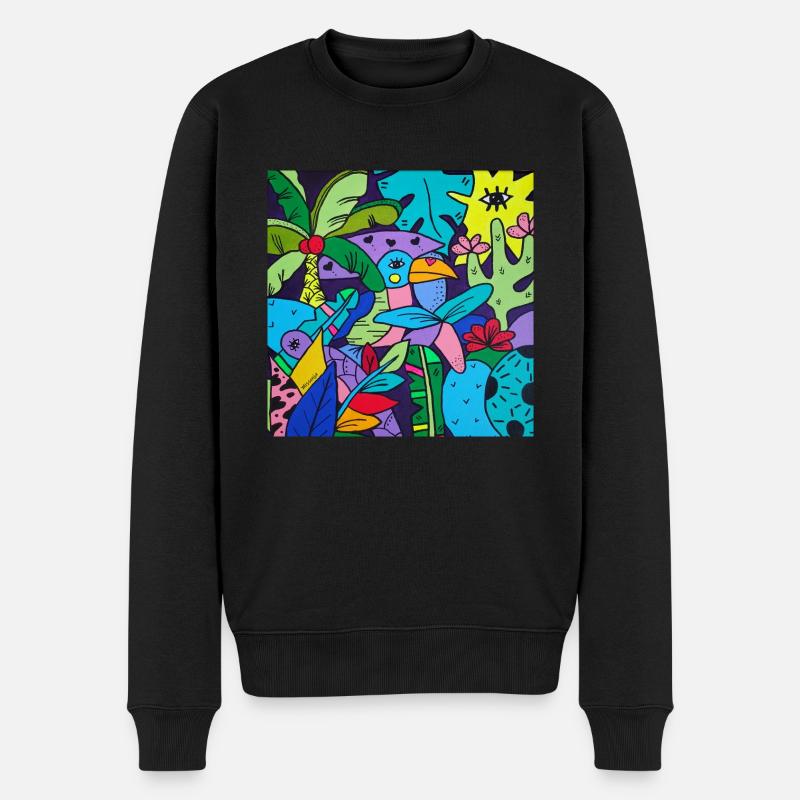 Le toucan Pop Art - Pull Premium bio Homme - noir