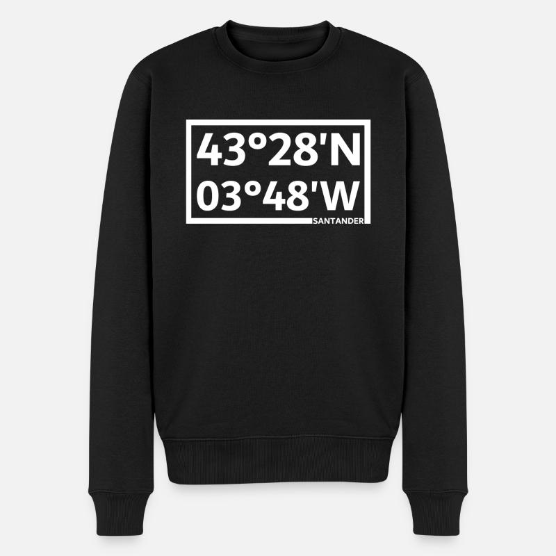Coordonnées santander - Pull Premium bio Homme - noir
