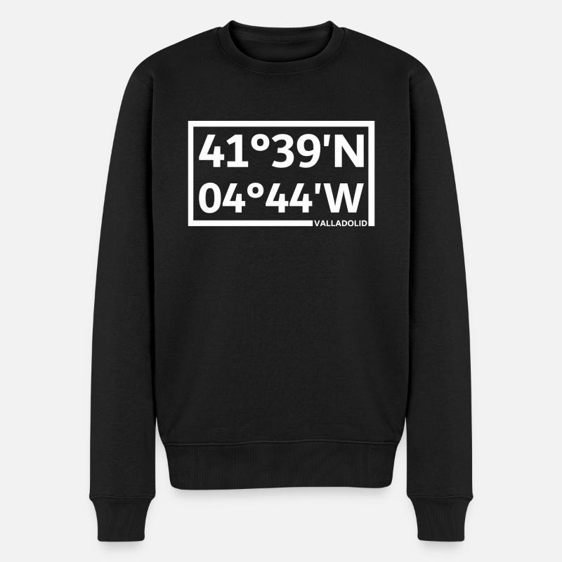 Coordonnées de Valladolid - Pull Premium bio Homme - noir