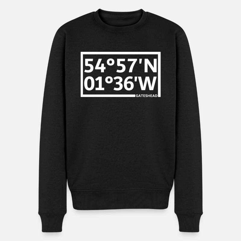 Coordonnées de Gateshead - Pull Premium bio Homme - noir