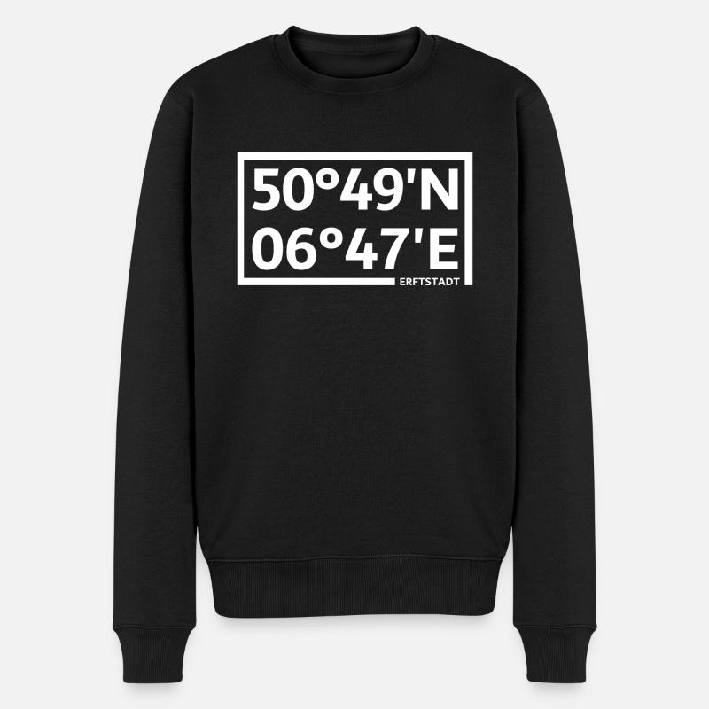 Coordonnées d’Erftstadt - Pull Premium bio Homme - noir