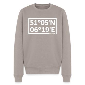Erkelenz coordinates - Men's Premium Organic Jumper - taupe - Front - Nico (187cm)