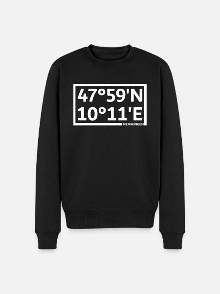 Memmingen coordinates - Men's Premium Organic Jumper - black