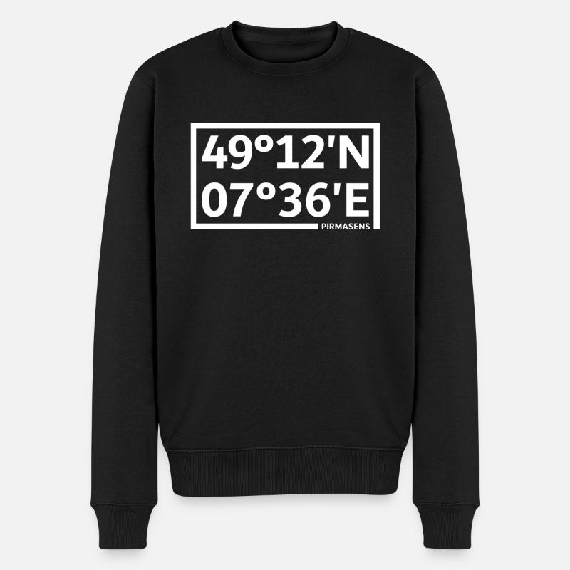 Coordonnées de Pirmasens - Pull Premium bio Homme - noir