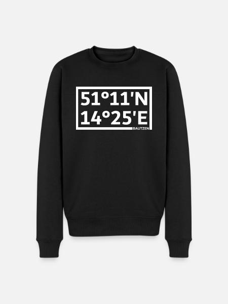 Bautzen coordinates - Men's Premium Organic Jumper - black
