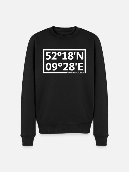 Barsinghausen coordinates - Men's Premium Organic Jumper - black