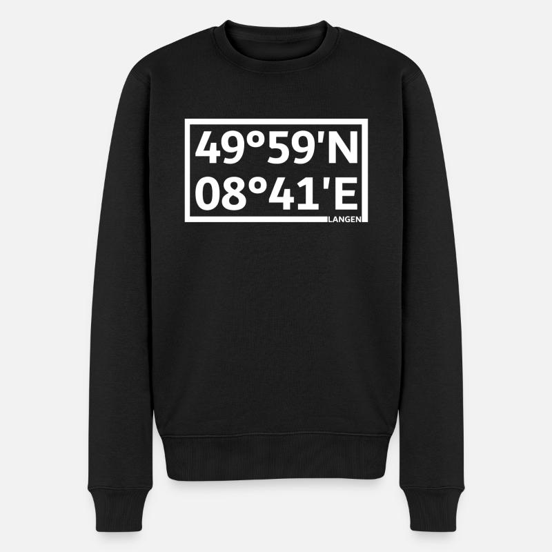 Coordonnées longues - Pull Premium bio Homme - noir