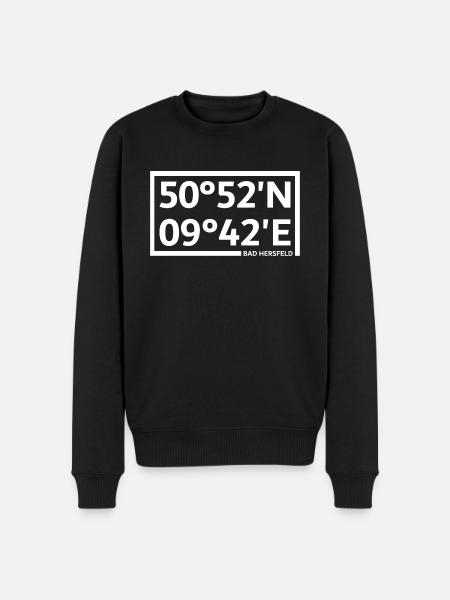 Coordonnées de Bad Hersfeld - Pull Premium bio Homme - noir