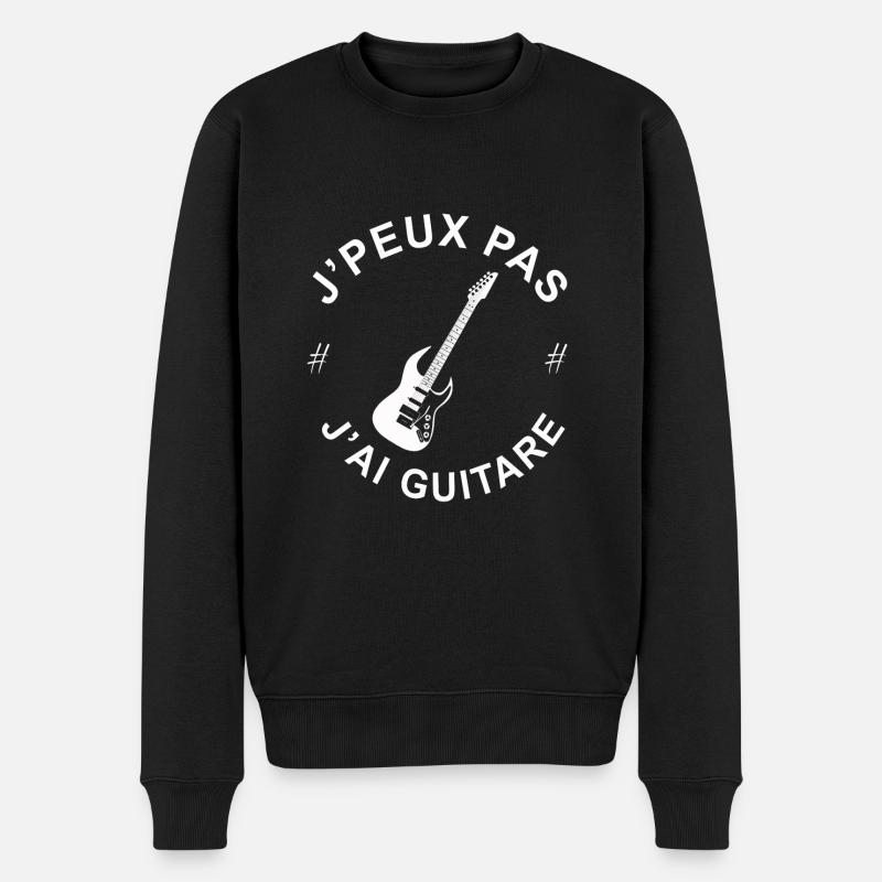 je peux pas j'ai guitare - Pull Premium bio Homme - noir