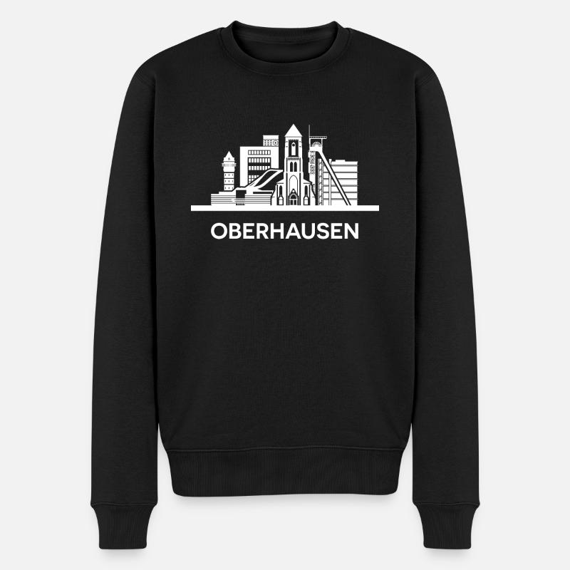 Oberhausen, blanc - Pull Premium bio Homme - noir