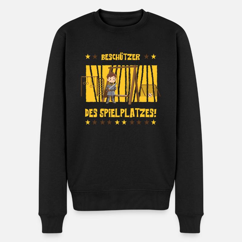 Beschützer des Spielplatzes ! - Männer Premium Bio Pullover - Schwarz