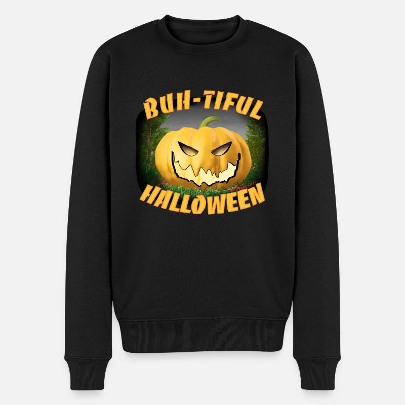 Citrouille d’Halloween - Pull Premium bio Homme - noir