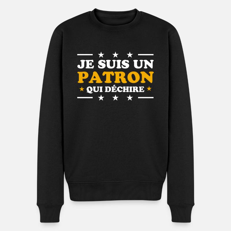 PATRONNE QUI DÉCHIRE - Pull Premium bio Homme - noir