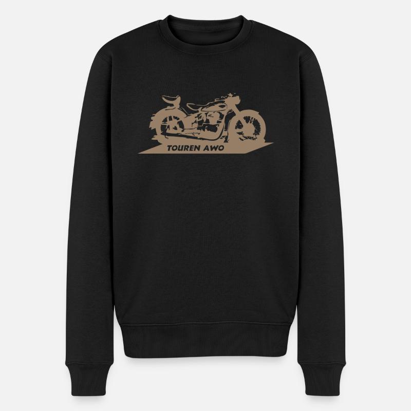Touren AWO DDR Motorrad - Männer Premium Bio Pullover - Schwarz