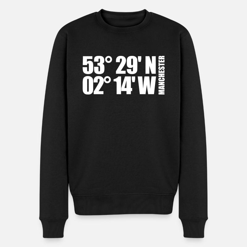 Coordonnées de Manchester - Pull Premium bio Homme - noir