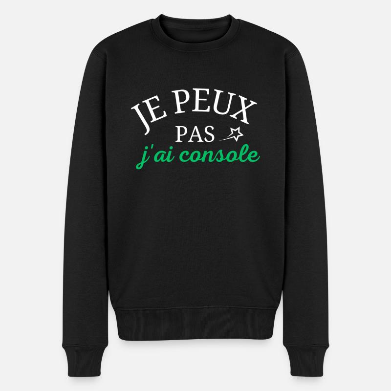 je peux pas j'ai console - Pull Premium bio Homme - noir