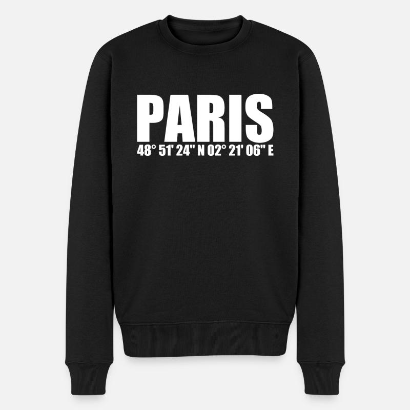 Coordonnées de Paris - Pull Premium bio Homme - noir
