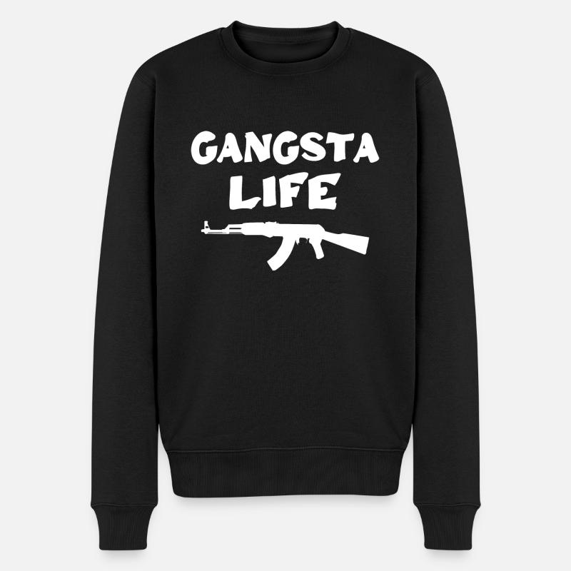 gangsta life ak47 - Pull Premium bio Homme - noir