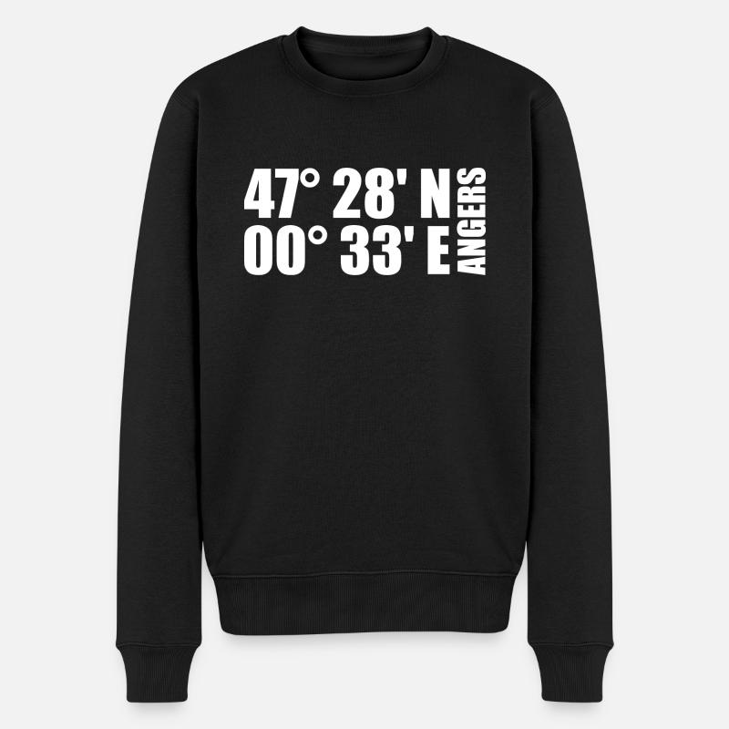 Coordonnées d’Angers - Pull Premium bio Homme - noir