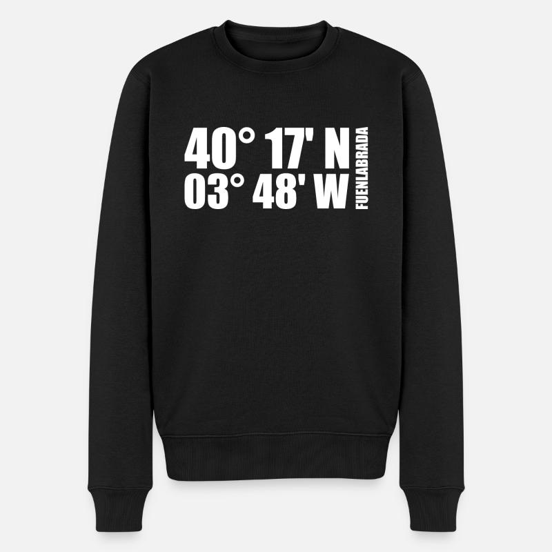 Coordonnées Fuenlabrada - Pull Premium bio Homme - noir