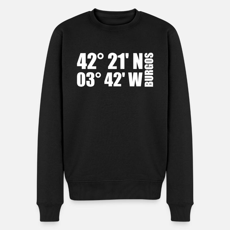 Coordonnées de Burgos - Pull Premium bio Homme - noir