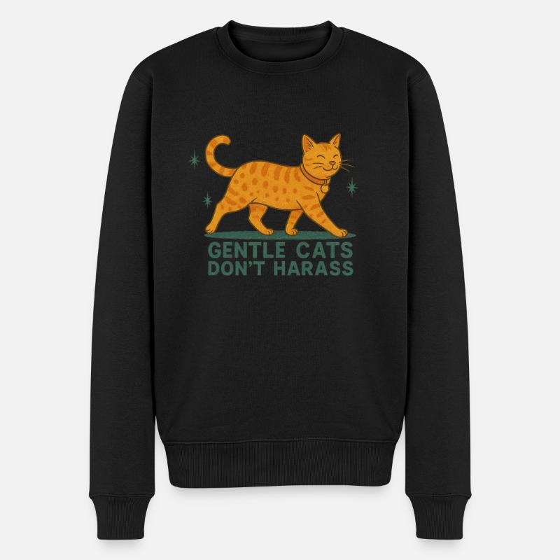 Gentle Cats Don’t Harass - Chemise pour chat - Pull Premium bio Homme - noir
