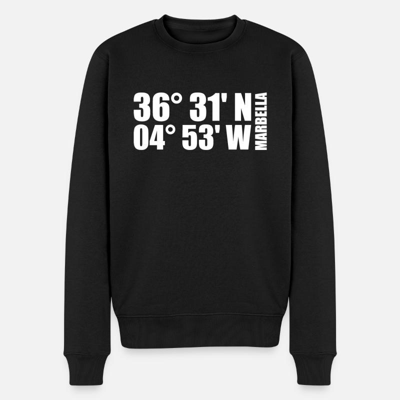 Coordonnées de Marbella - Pull Premium bio Homme - noir
