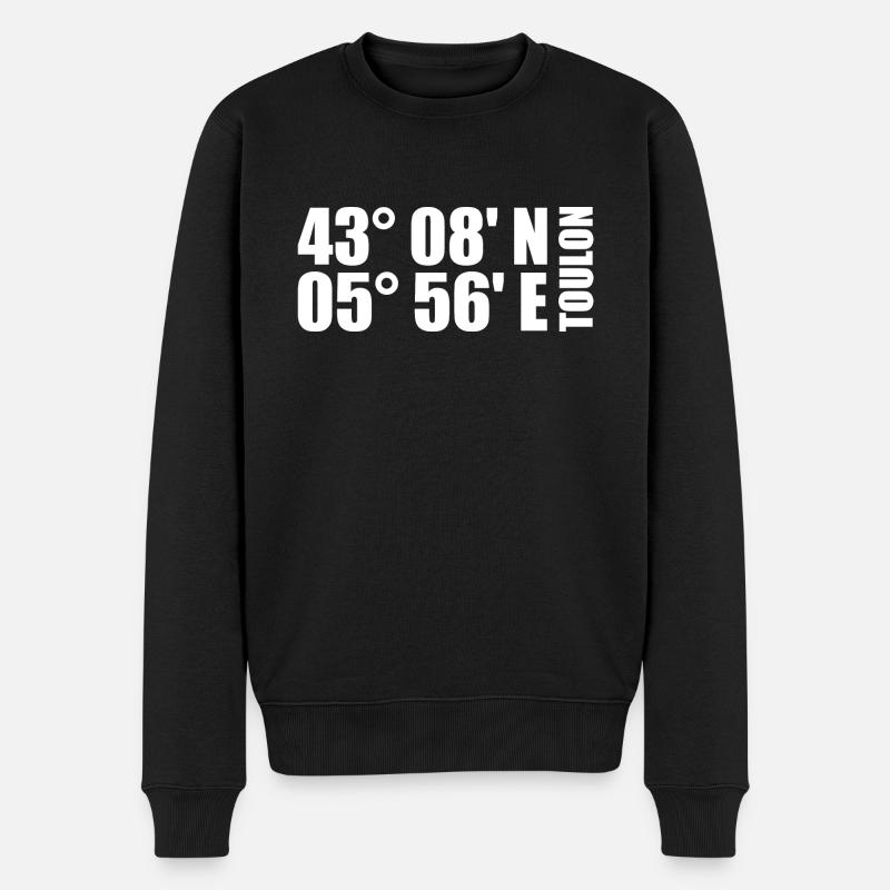 Coordonnées de Toulon - Pull Premium bio Homme - noir