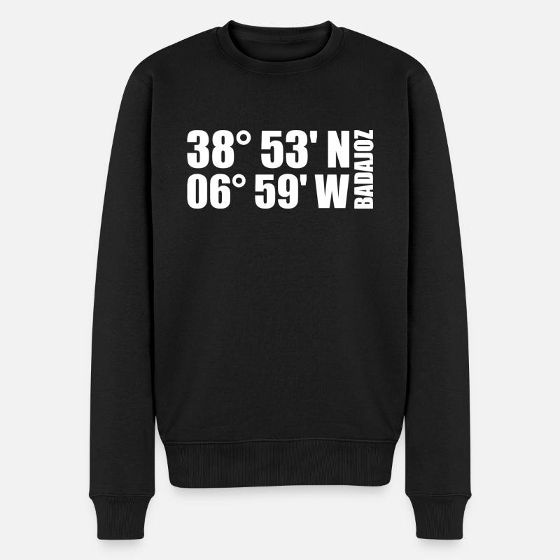 Coordonnées de Badajoz - Pull Premium bio Homme - noir