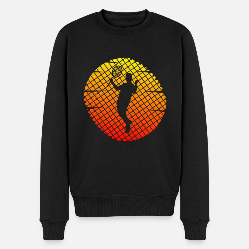 tennis tennismatch tennisplatz - Männer Premium Bio Pullover - Schwarz