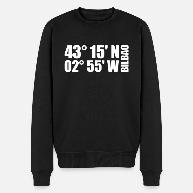 Coordonnées de Bilbao - Pull Premium bio Homme - noir