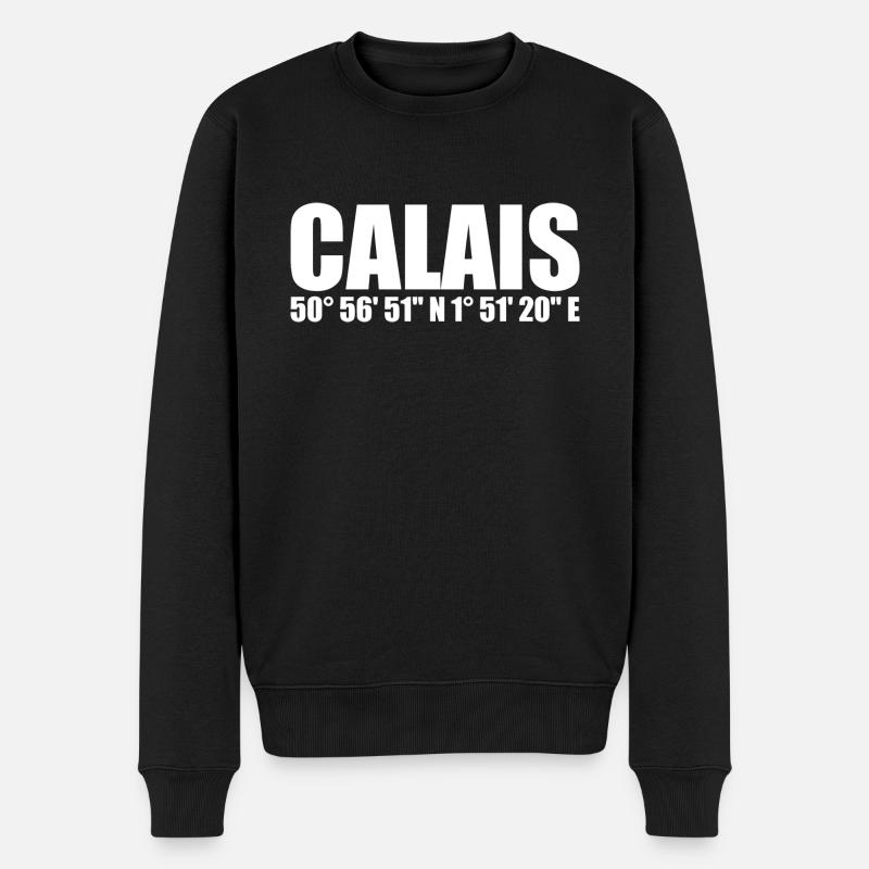 Coordonnées de Calais - Pull Premium bio Homme - noir