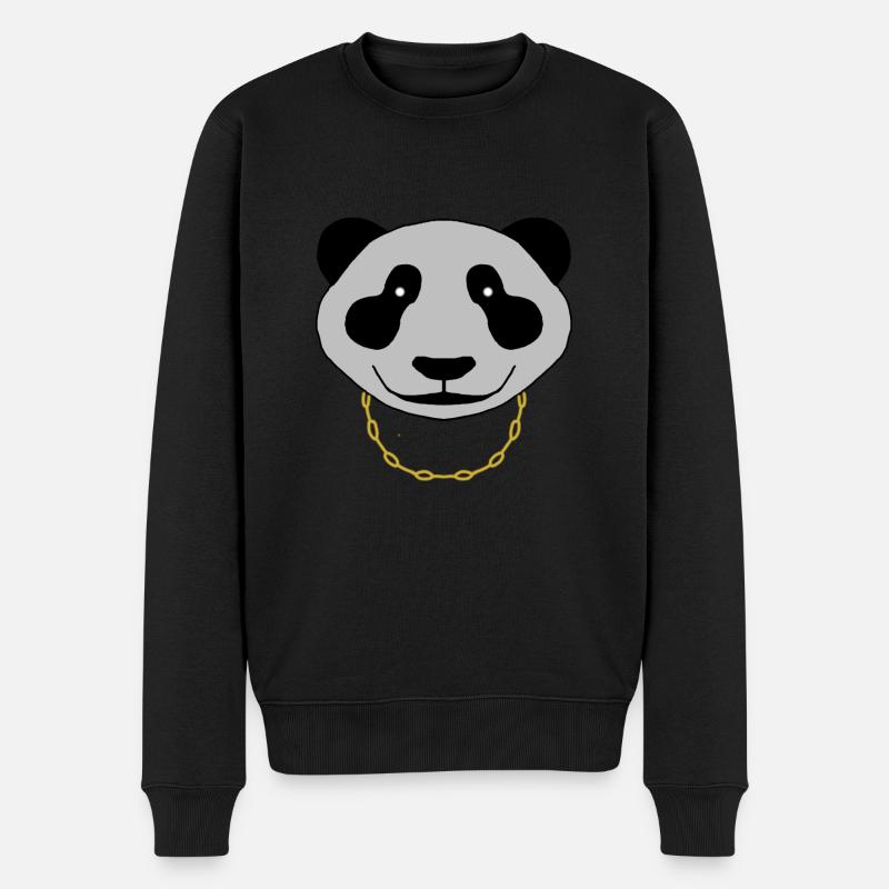 Panda - Pull Premium bio Homme - noir