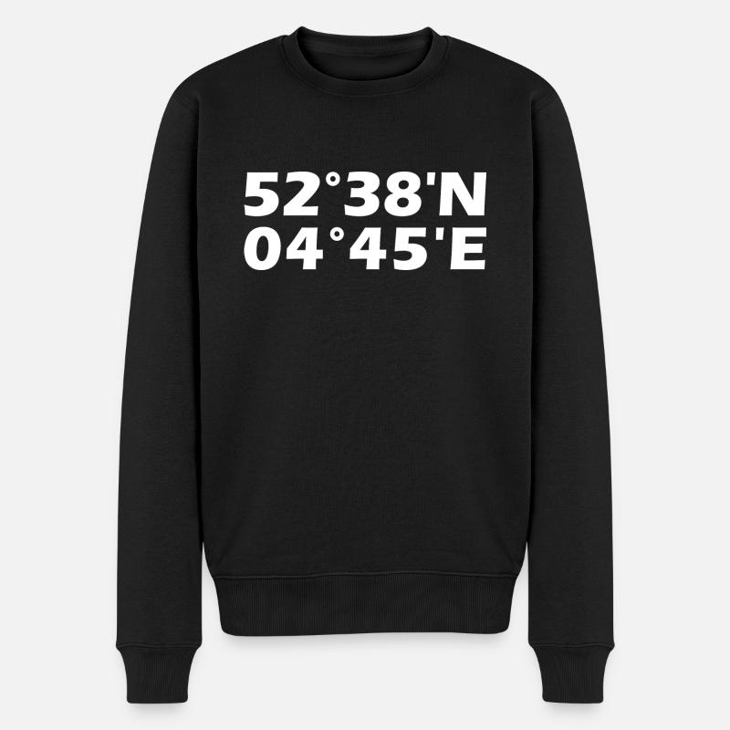 Coordonnées d’Alkmaar - Pull Premium bio Homme - noir