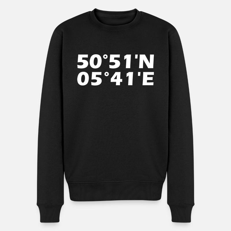 Coordonnées de Maastricht - Pull Premium bio Homme - noir