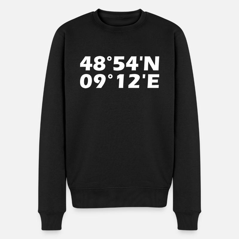 Ludwigsburg Koordinaten - Männer Premium Bio Pullover - Schwarz