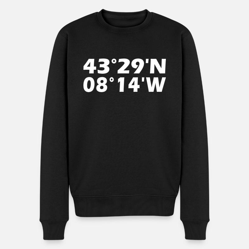 Coordonnées Ferrol - Pull Premium bio Homme - noir