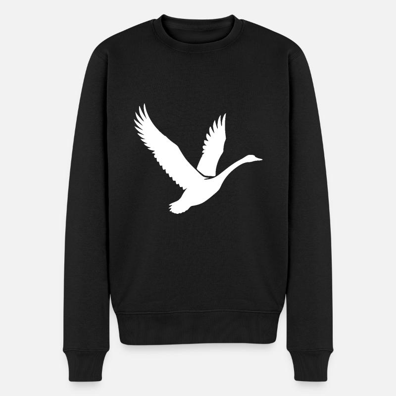 Cygne volant élégant - Pull Premium bio Homme - noir