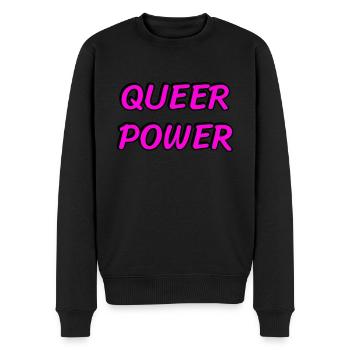 Pouvoir queer - Pull Premium bio Homme - noir - Devant - Nico (187cm)