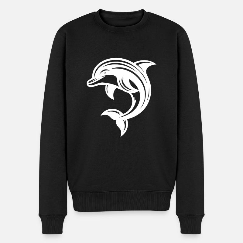 Mignon Tatouage Dauphin - Pull Premium bio Homme - noir